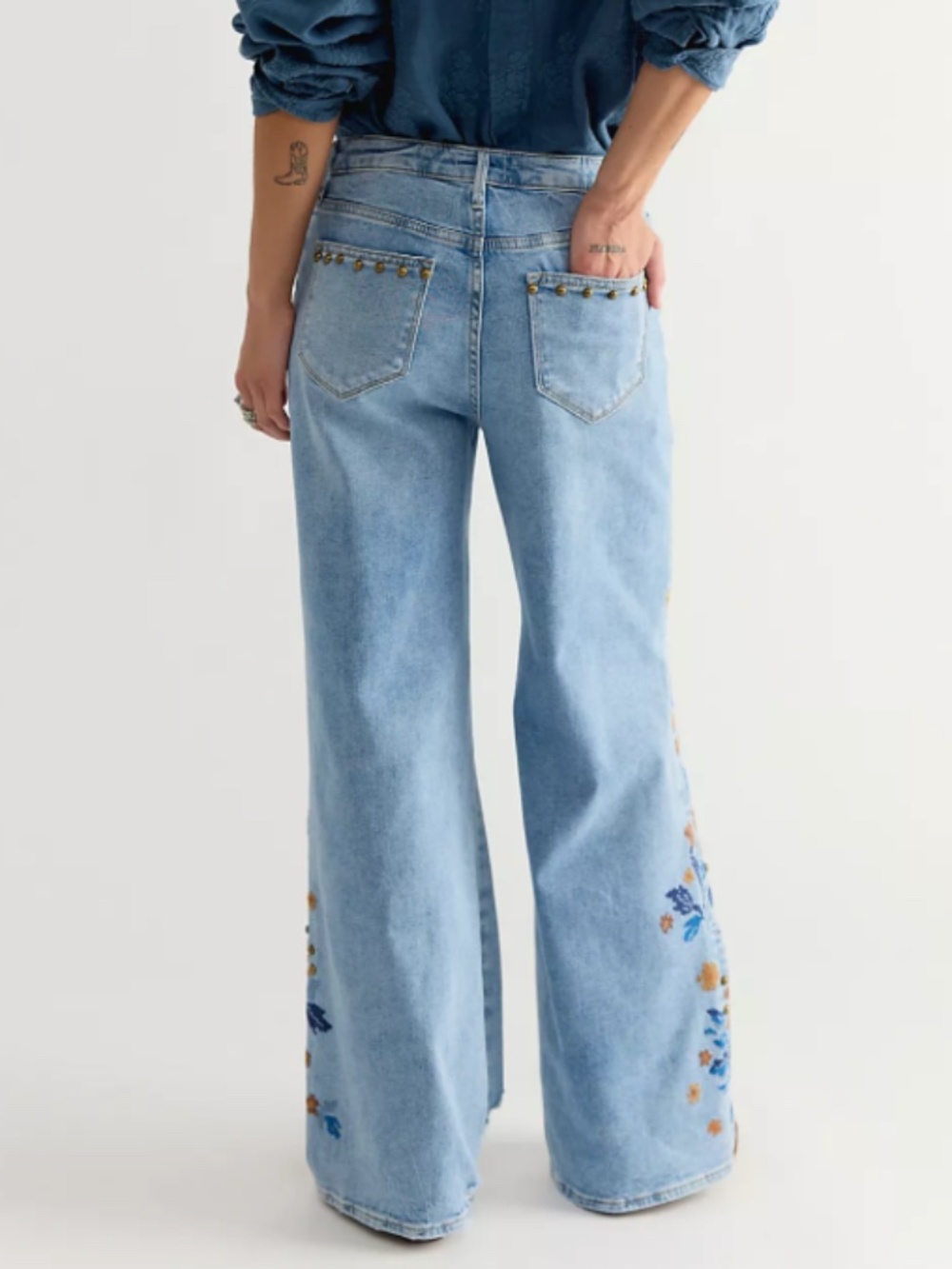 Driftwood Marlena Copper Magnolia Wide Leg Jeans 29 - Picture 2 of 4